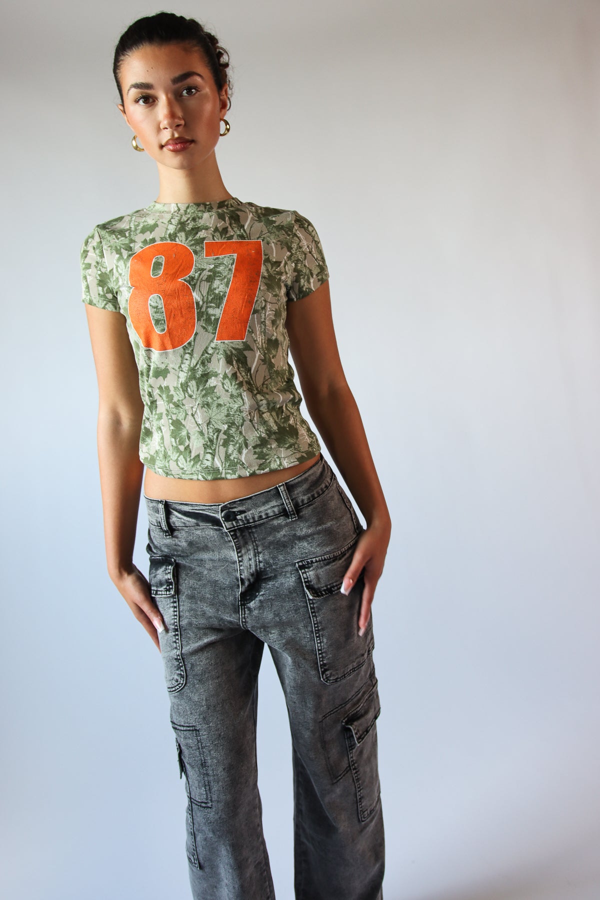 87 Woodland Camo Ribbed Tee