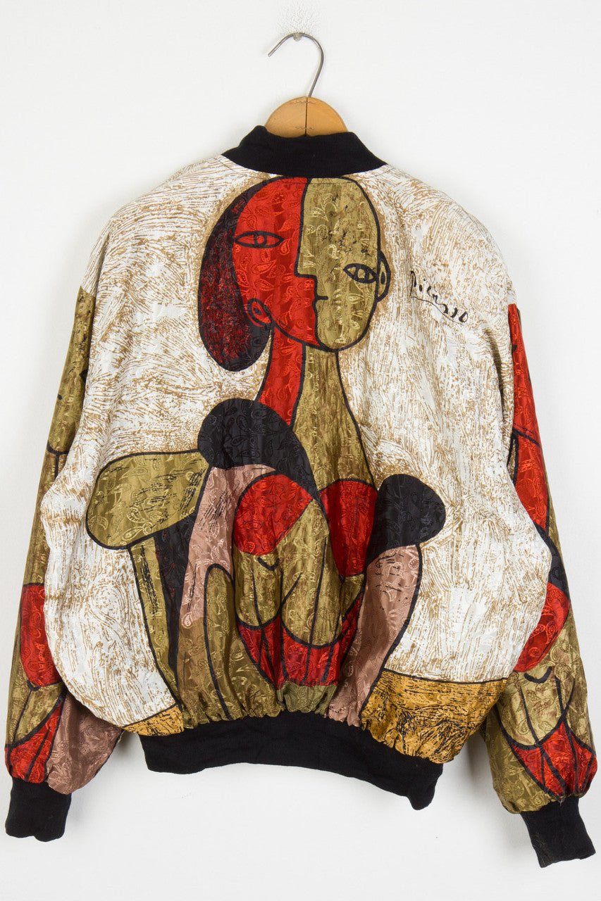 BEIGE PICASSO BOMBER JACKET