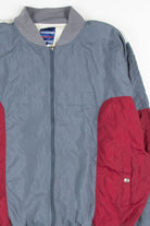 Grey 90s Color Blocked Bomber Jacket 17781