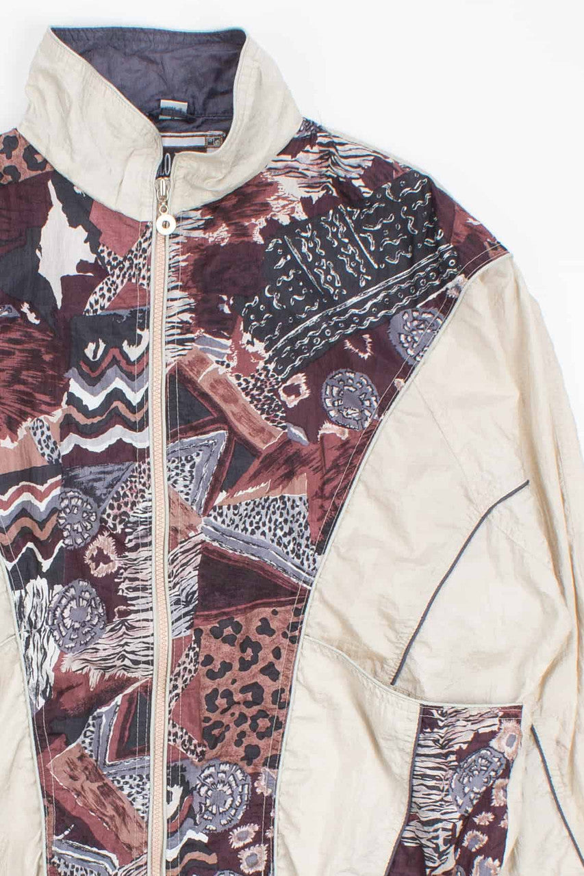 Animal Print Collage Vintage Windbreaker