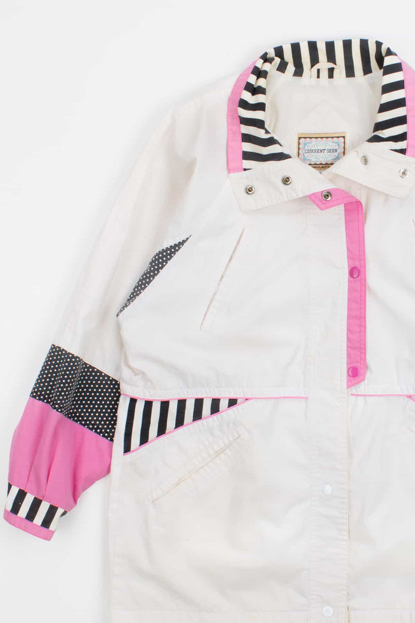 Patterned Long 90s Jacket