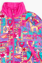 90s Print Casual Isle Vintage Windbreaker