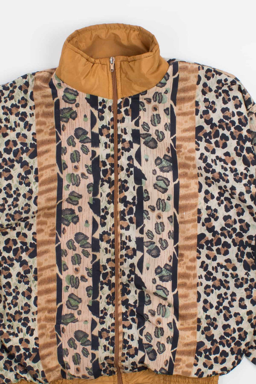 Striped Cat Prints Windbreaker
