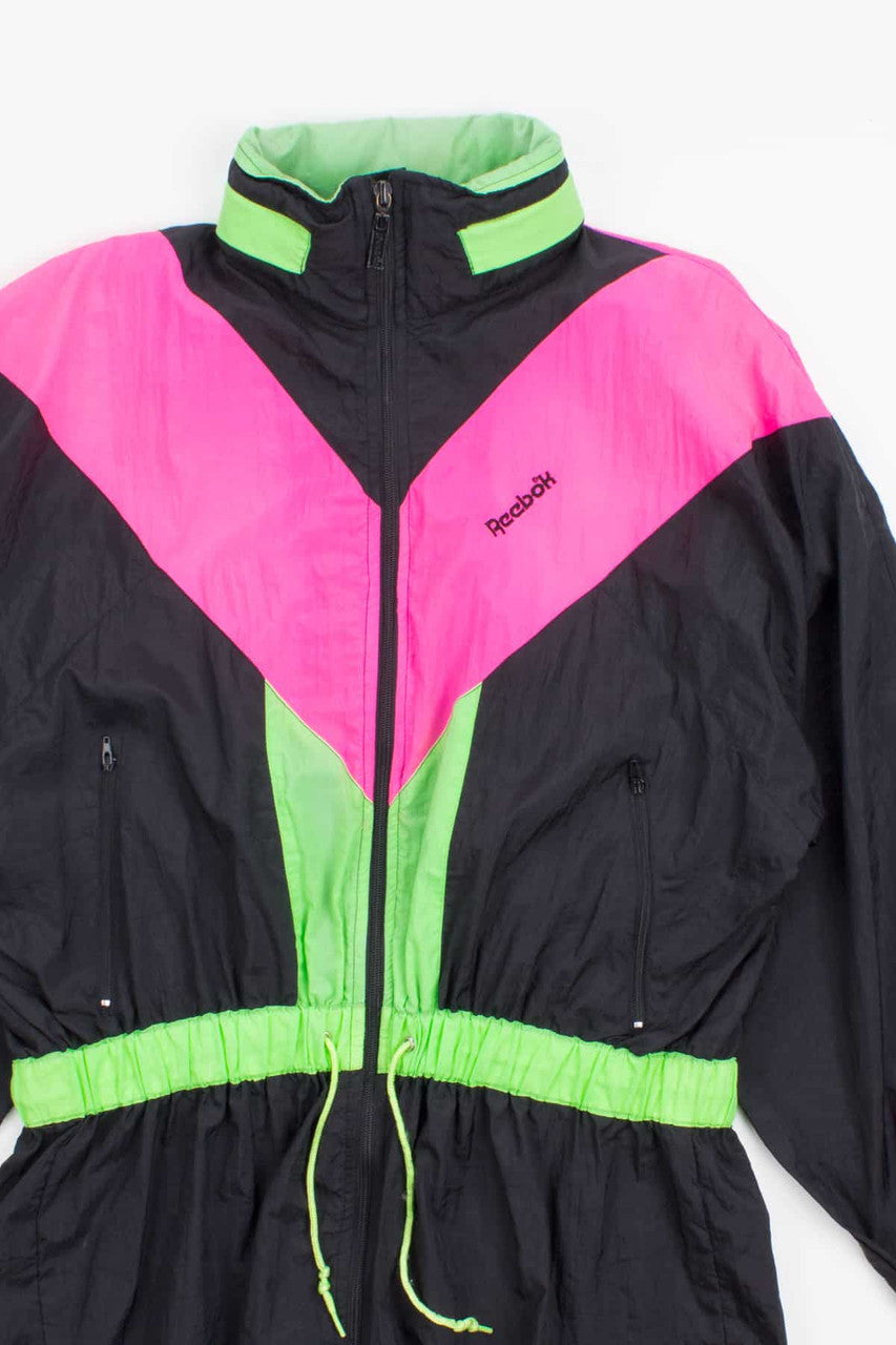 Vintage Neon Accent Reebok Windbreaker