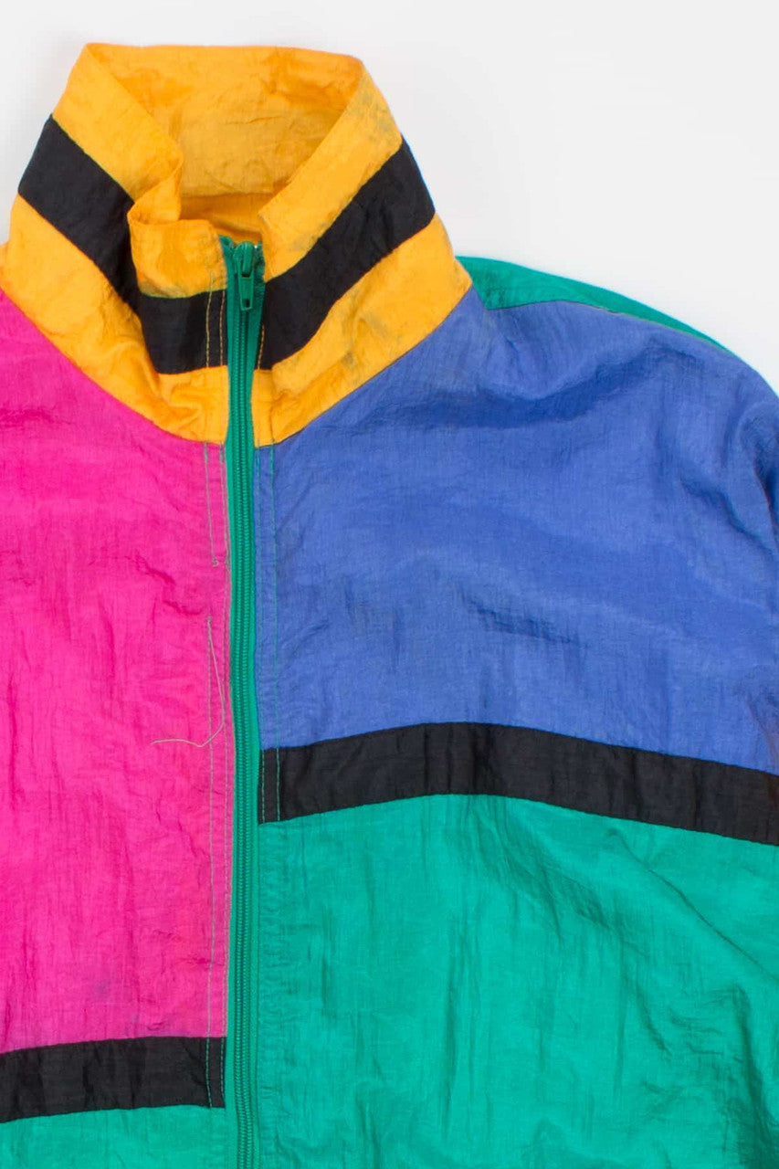 Bright Colorblocked Vintage Windbreaker