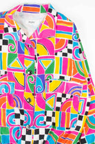 Abstract Pink Shapes 90s Jacket