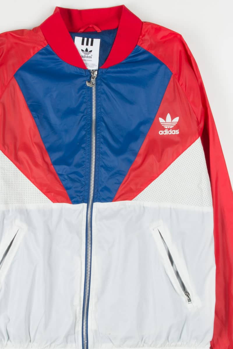Adidas Red White and Blue Bomber Jacket 19347 – Ragstock