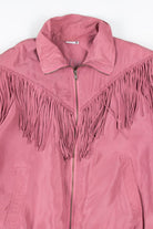 Mauve Silk Fringe Jacket