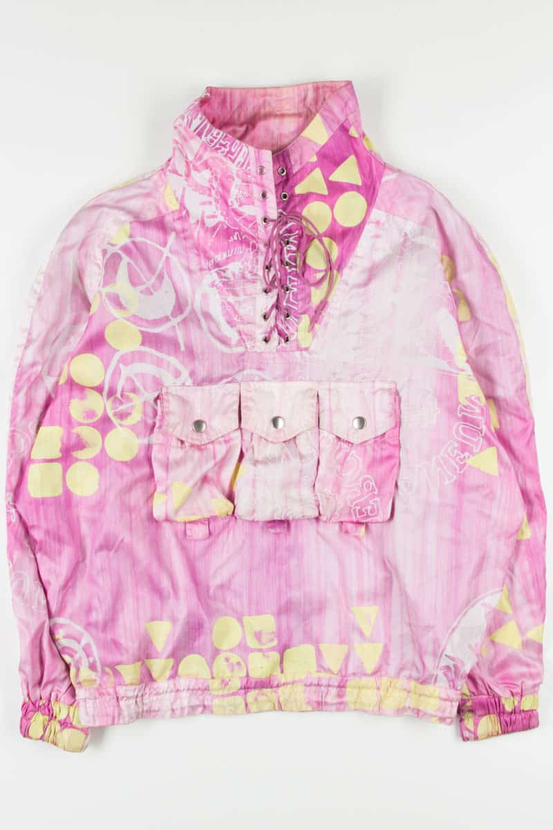 90s Pink Pullover Jacket 17568