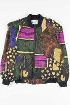 Abstract Silk 90s Bomber Jacket