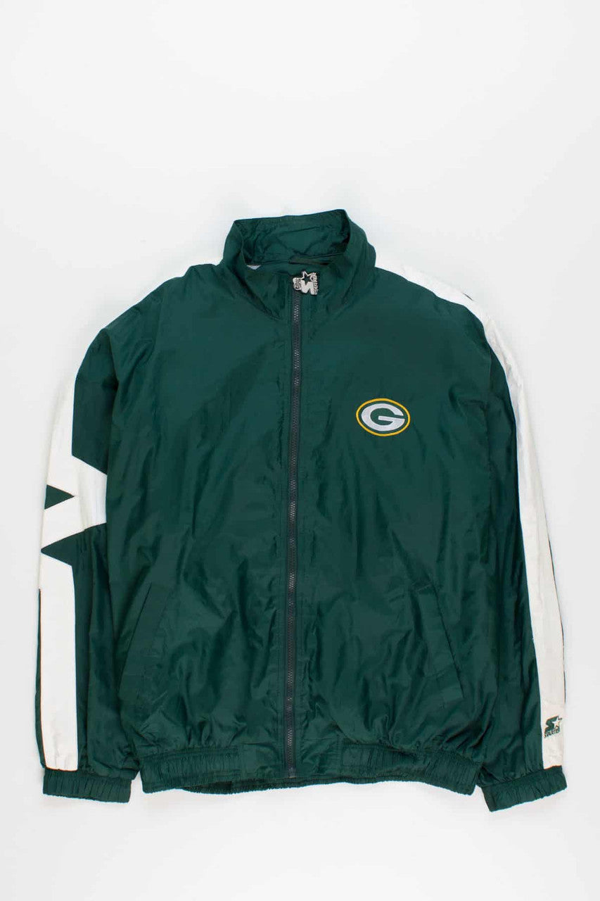 Contrast Sleeve Green Bay Packers Lightweight Starter Jacket