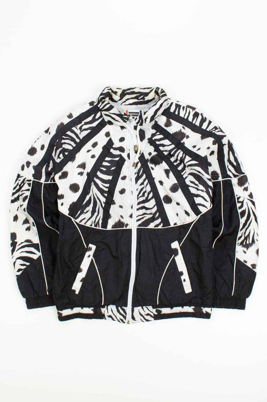 Paneled Tiger Print 90s Jacket 17963