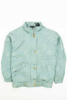 Teal & Gold Silk Mureli 90s Jacket