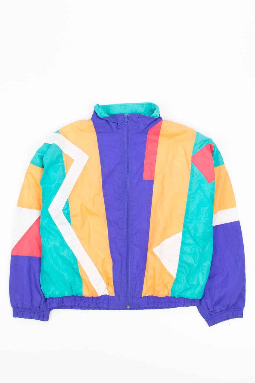 Vintage 90s Cropped Colorblock Jacket