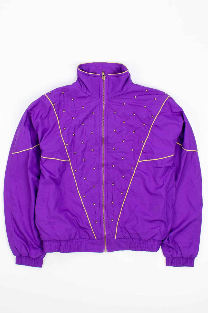 Purple & Gold Beaded Vintage 90s Jacket