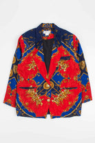 Baroque Print Vintage 80s Blazer 18046