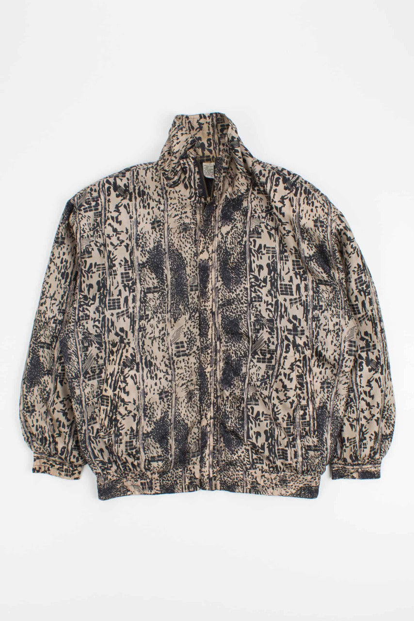 Silk Animal Print 90s Jacket 18049