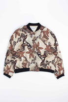 Earth Toned Floral Vintage Bomber Jacket