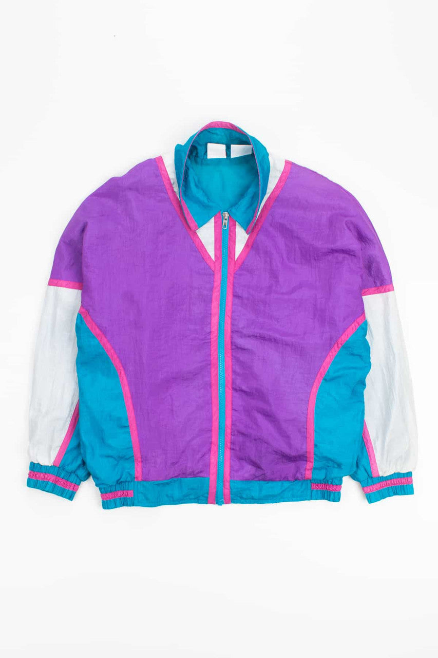 Blue and Purple Chevron 90s Jacket 18141