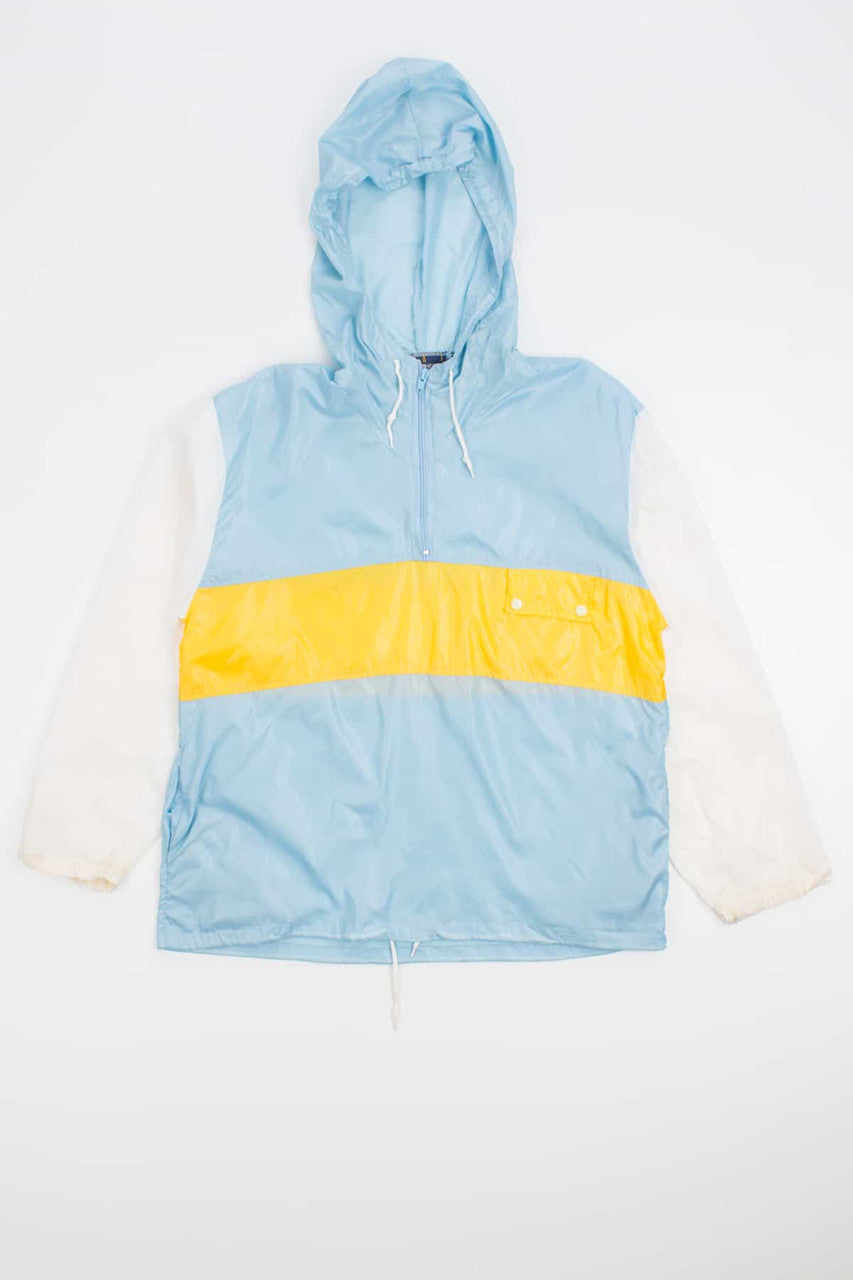Baby Blue and Yellow Vintage Colorblock Jacket