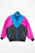 Shiny Color Block Windbreaker