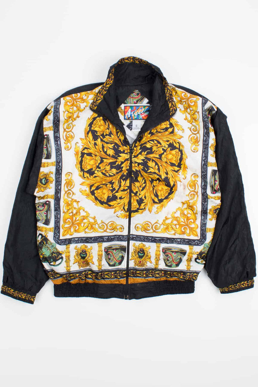 Fancy Black and Gold Windbreaker
