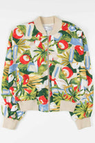 Abstract Leaves Bomber Jacket 18353
