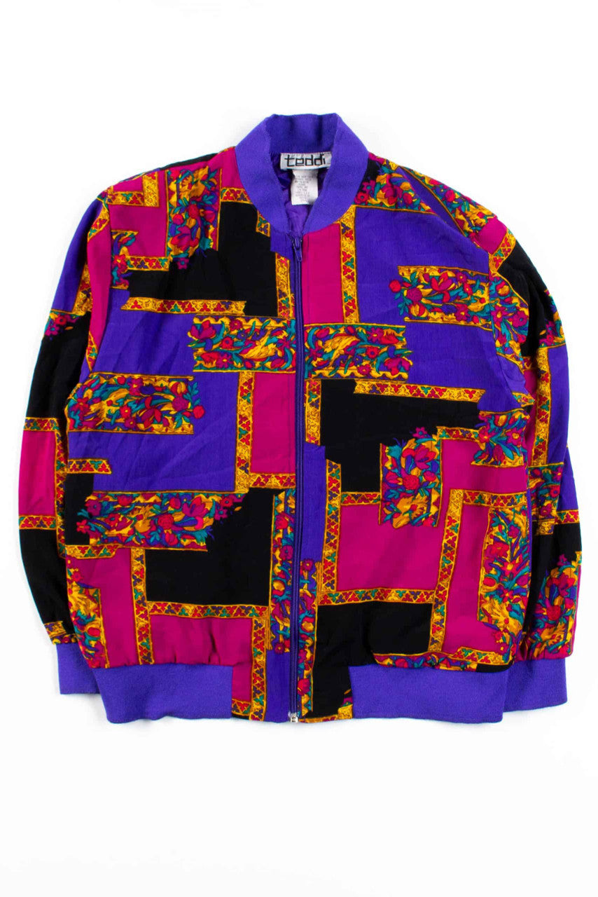 Purple Floral 90s Jacket 18638