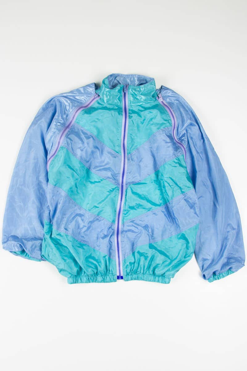 90s Teal Zip Off Sleeves Jacket 19003