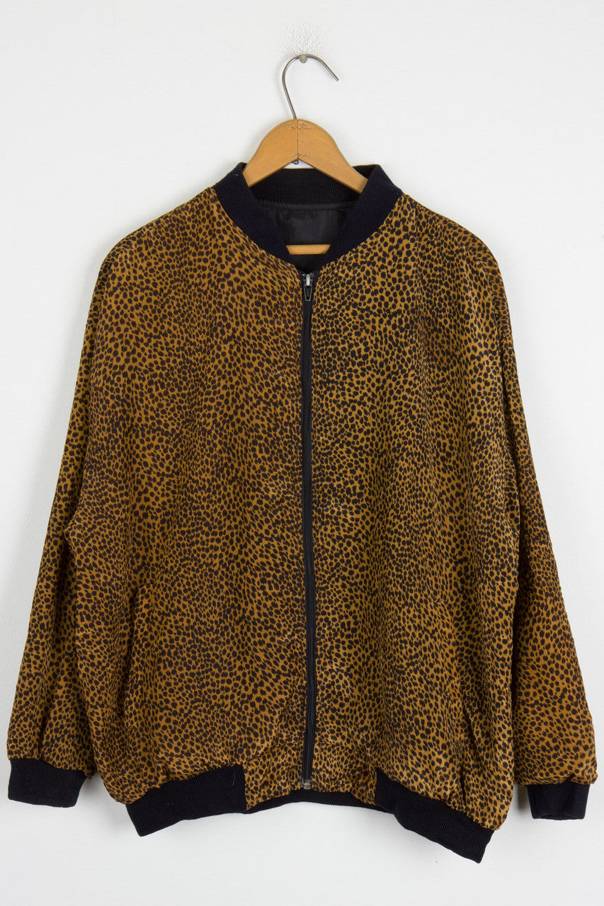 Cheetah Print Bomber Jacket