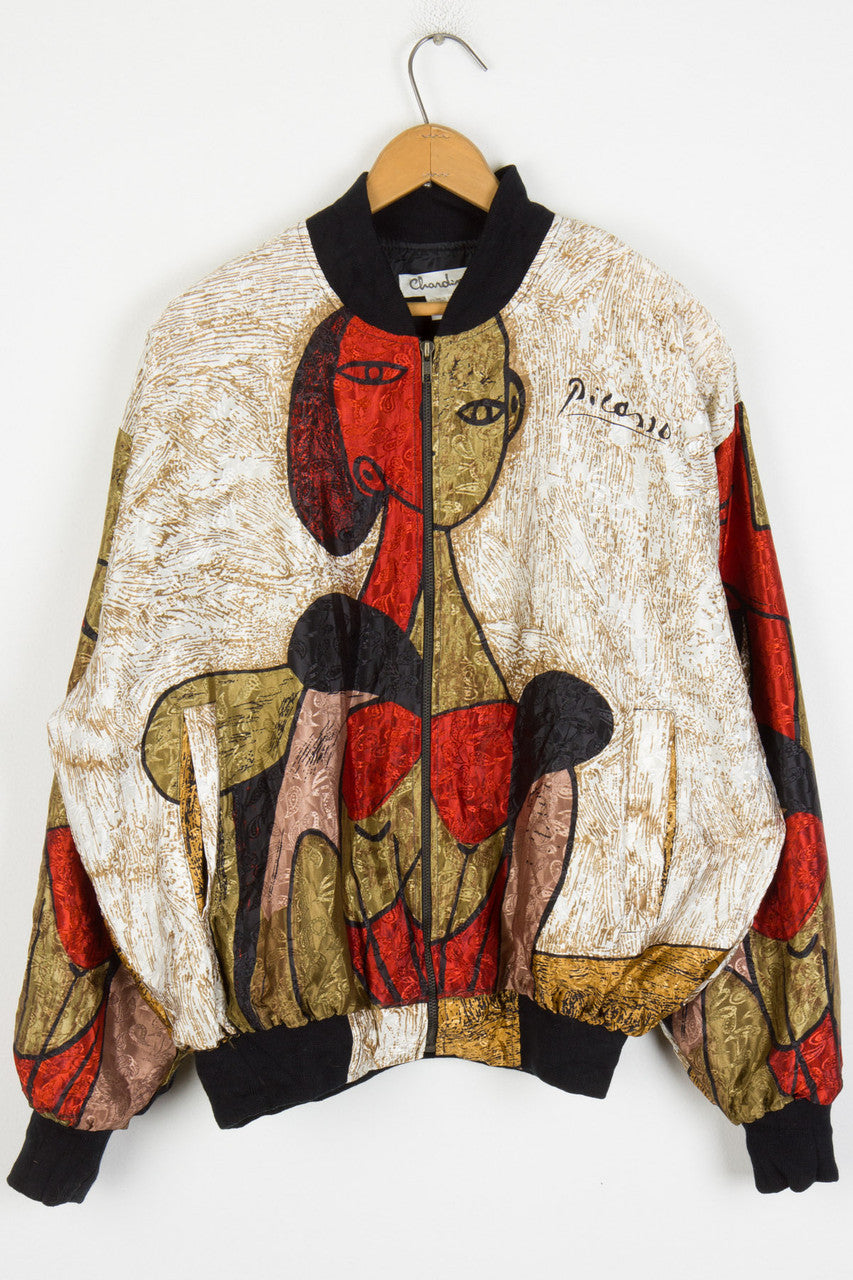 BEIGE PICASSO BOMBER JACKET