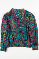 Abstract Floral Button Up Jacket 19476