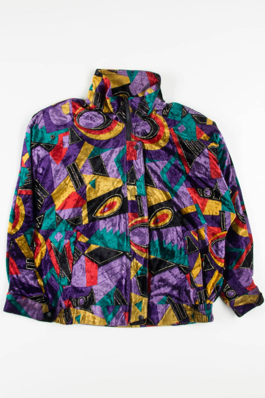 Abstract Velvet 90s Jacket 19494