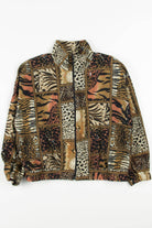 Vintage Silk Animal Print 90s Jacket 19560