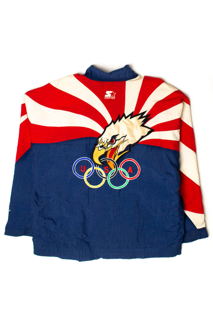 Vintage USA Olympics Eagle Starter Jacket (1990s) 1