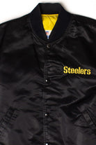 Vintage Pittsburgh Steelers Satin Starter Bomber Jacket (1980s)