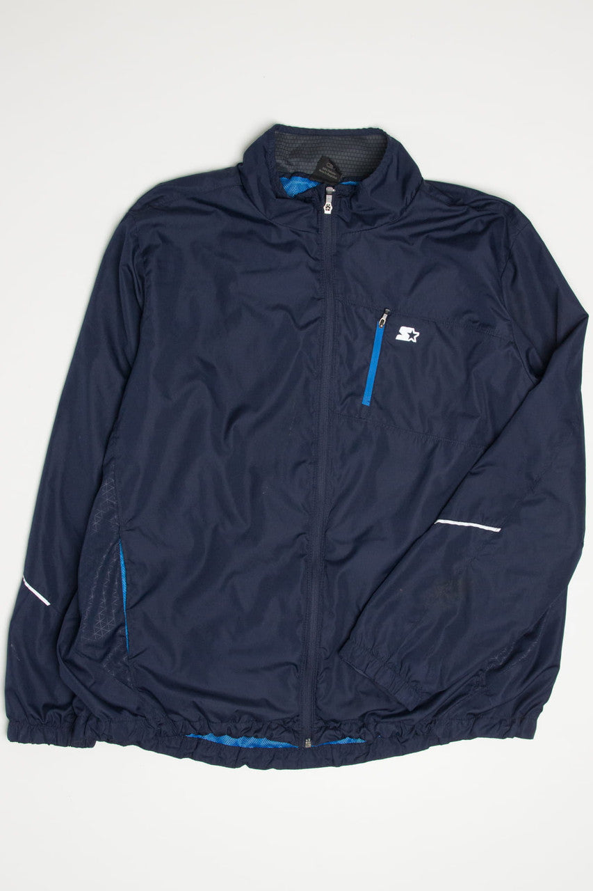 Navy Geometric Sides Starter Windbreaker 19704