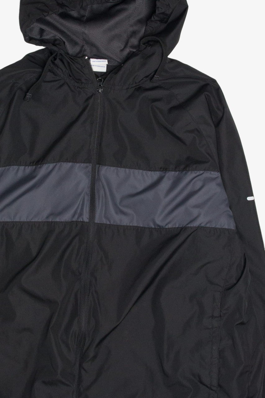 Black & Grey Chest Striped Starter Windbreaker 19706