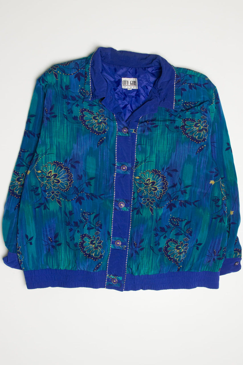 City Girl Floral Button Front Jacket 19711