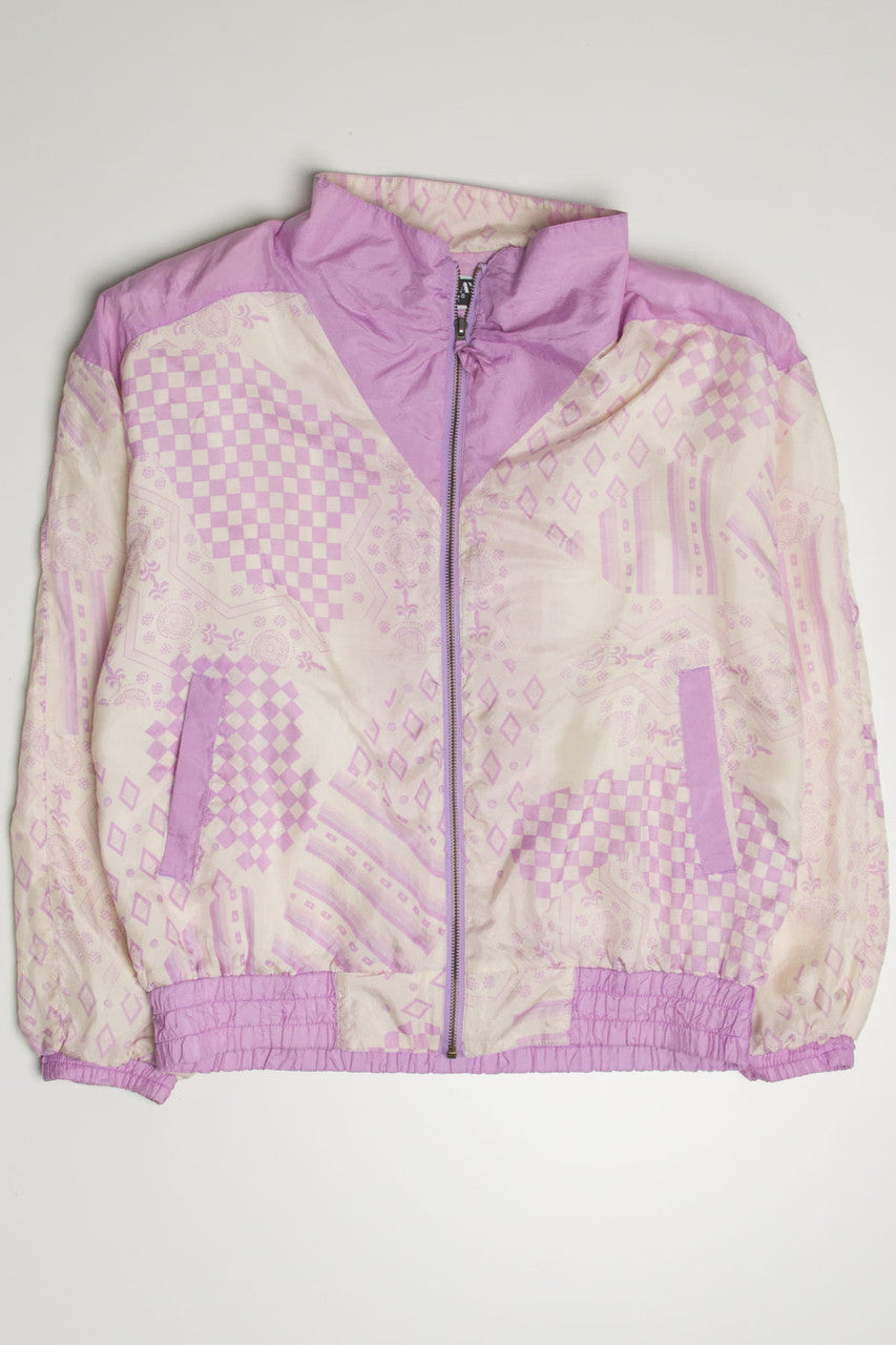 Silk Lilac Checkered 90s Jacket 19731