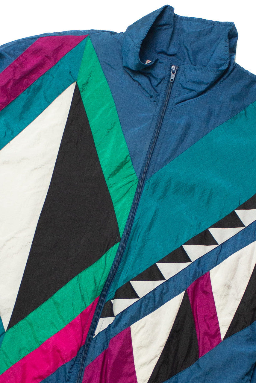 Vintage Zig-Zag Milano Sport Windbreaker (sz. Medium)