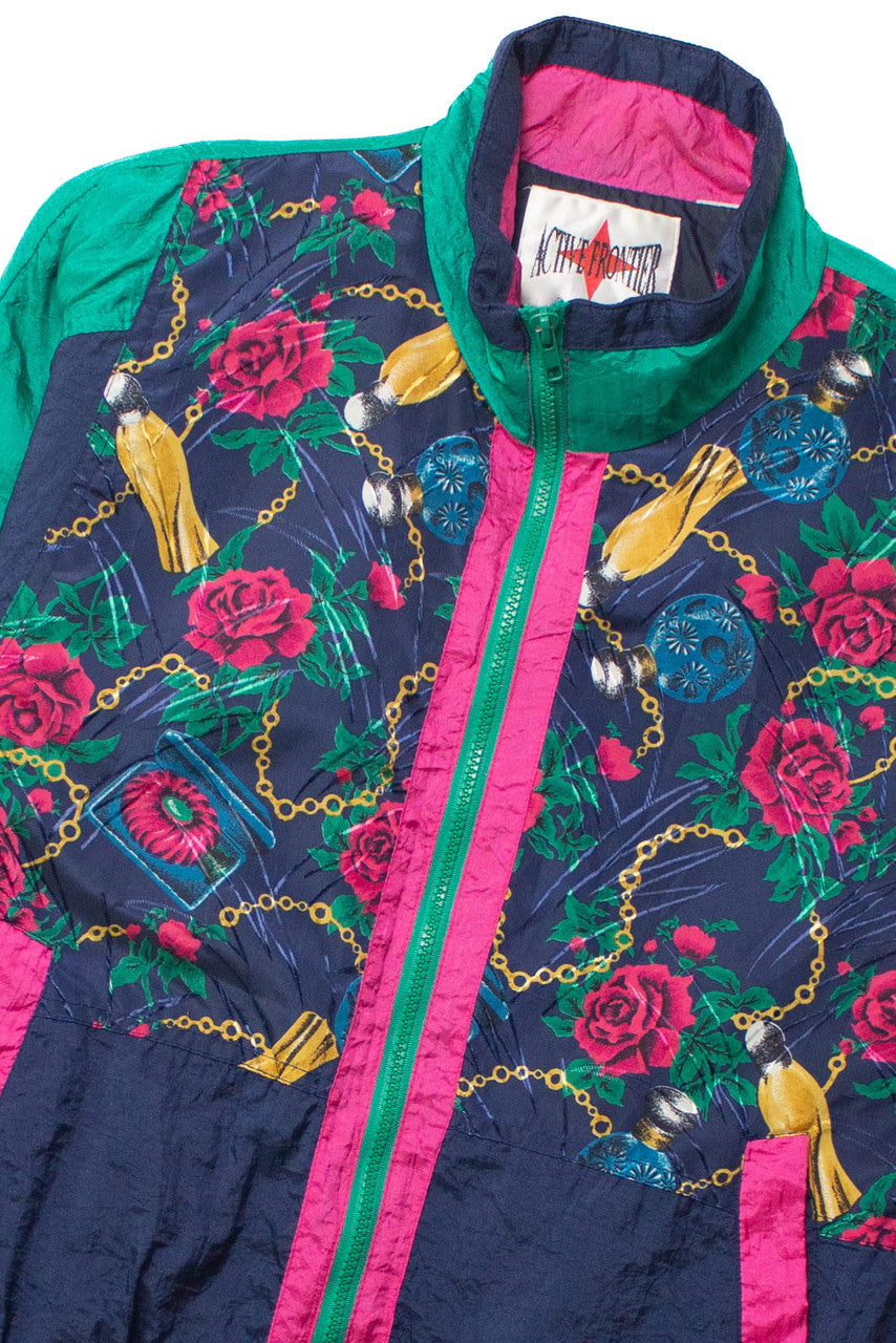 Vintage Floral Chains Windbreaker (sz. Medium)