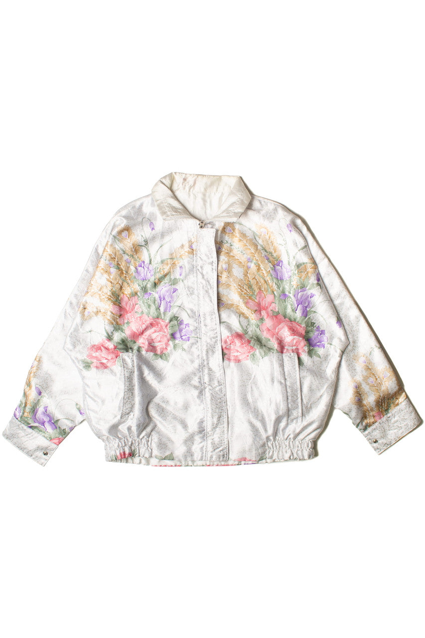 Floral Bouquet Silky 90s Jacket