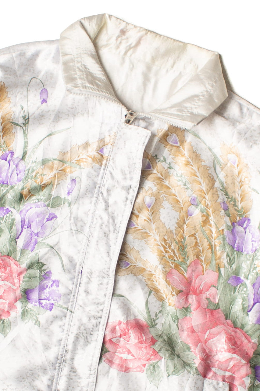 Floral Bouquet Silky 90s Jacket