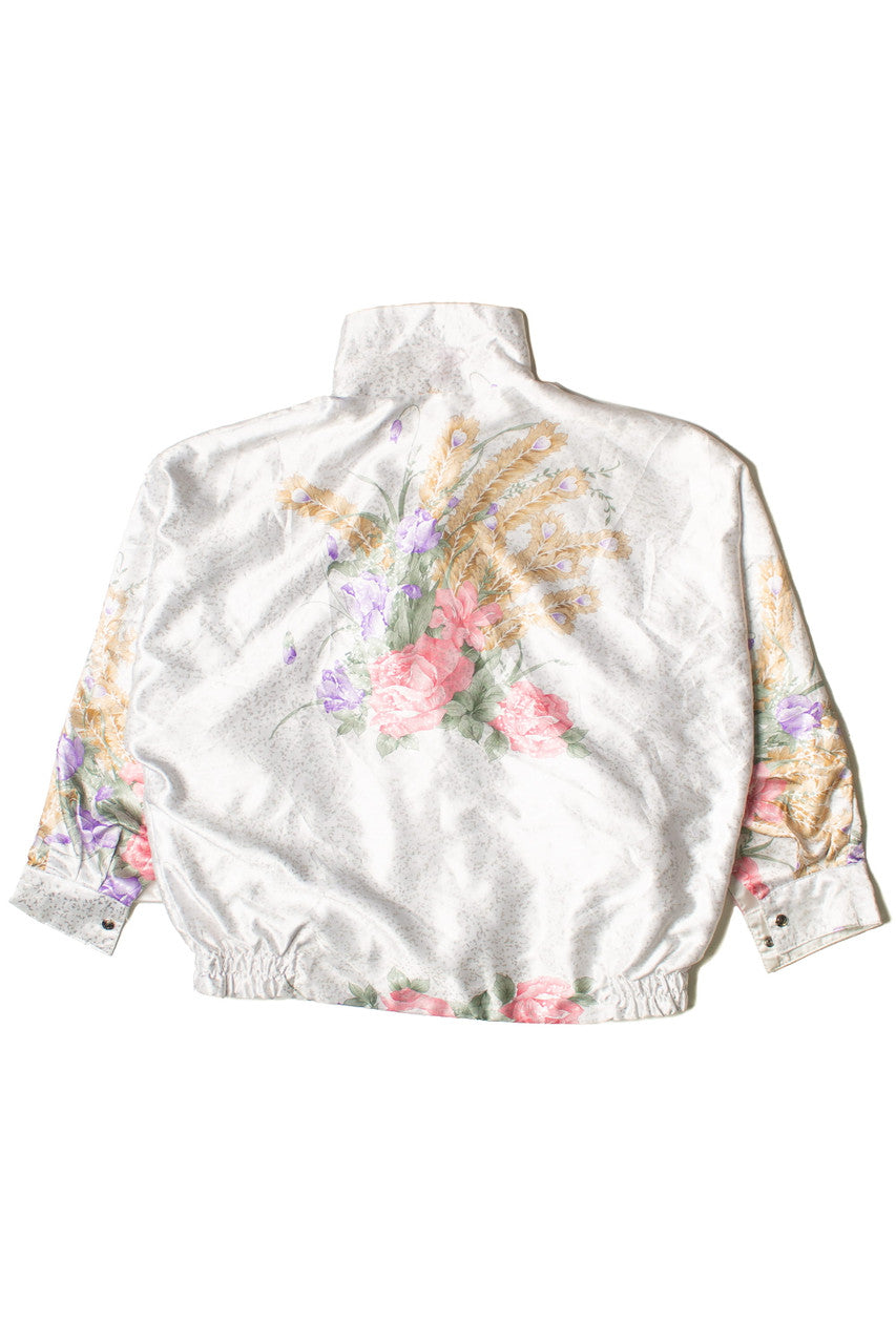 Floral Bouquet Silky 90s Jacket