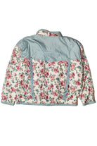 Light Blue Floral Rose Bouquet 90s Jacket