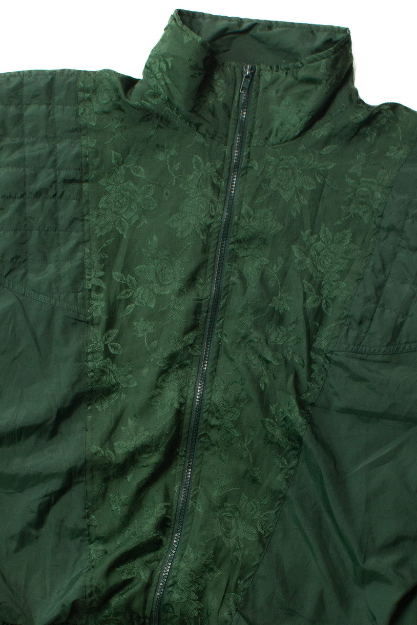 Vintage Green Floral 90s Jacket (1990s)