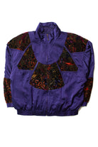 Vintage Purple Woven Patch 90s Jacket (1990s)