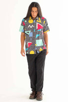 90s Static Party Button Up Shirt