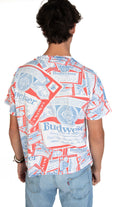 Vintage Budweiser All Over Print Single Stitch T-Shirt